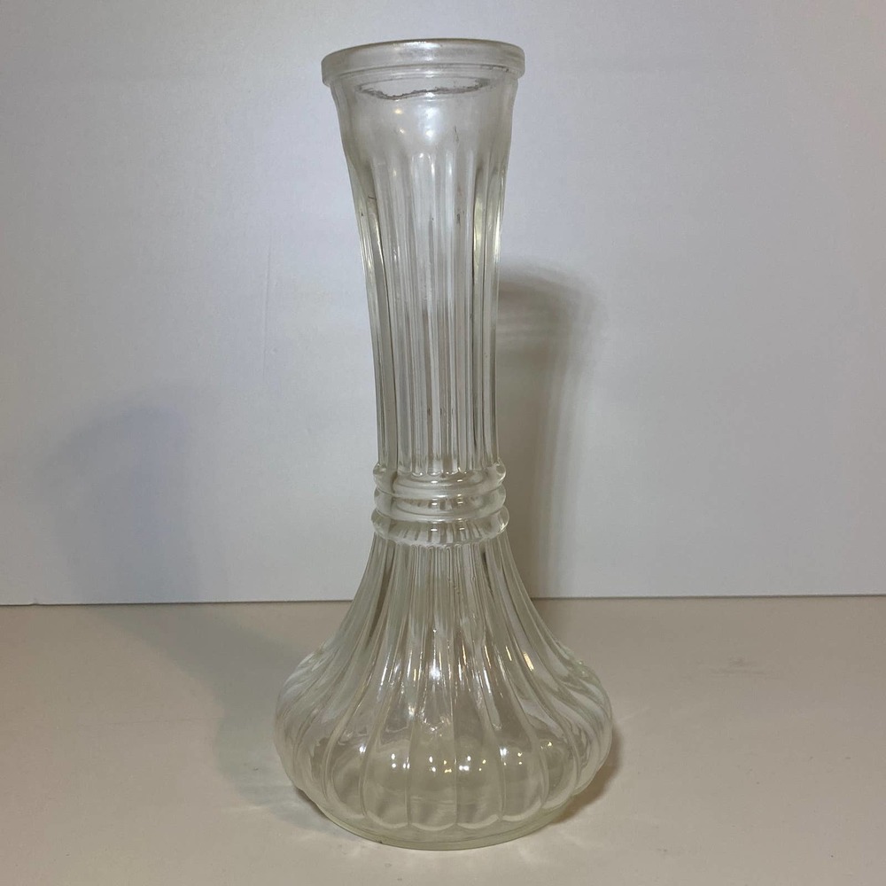 Vintage CFG Clear Glass Vase Flowers